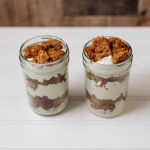 Vegan Vanilla Cake Jars at Liquid Bliss Vegan Delights in Westport