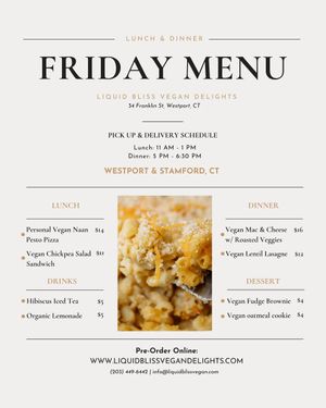 Pre-Orders end Wednesday 2/26. Order here: https://www.liquidblissvegandelights.com at Liquid Bliss Vegan Delights in Westport