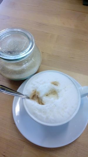 Cappuccino with vanilla foam  at Immergruen Bistro and Cafe in Harsewinkel