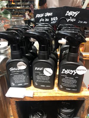 Body spray at LUSH in Abu Dhabi