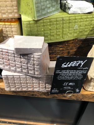 Sleepy soap at LUSH in Abu Dhabi