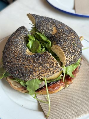 Vegan bagel  at Matt Cafe in Sant Pere De Ribes