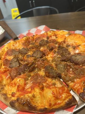 Meatless lover pizza was yummy  at Wild Pie  in Jacksonville