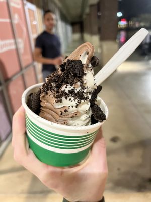 Oat milk soft serve swirl with Oreo.   at Wild Pie  in Jacksonville