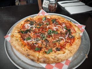 Pepperoni, basil, mushrooms, red onion   at Wild Pie  in Jacksonville