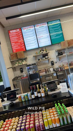 register and menu  at Wild Pie  in Jacksonville