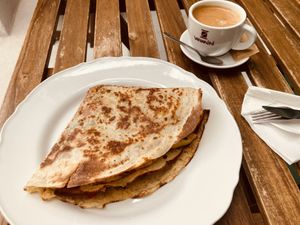Vegan crepe  at EL Jardín Secreto Arrecife in Lanzarote