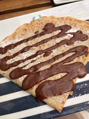 Crêpe mit veganer Schokosauce  at EL Jardín Secreto Arrecife in Lanzarote