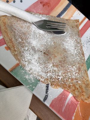 Crêpe mit Marmlade  at EL Jardín Secreto Arrecife in Lanzarote