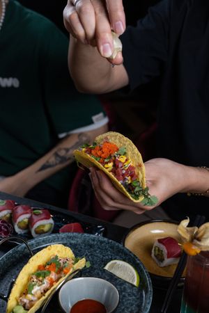 Vegan tuna tacos  at Akimy in Munich