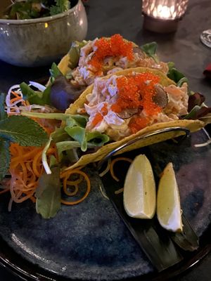 Salmon Truffle Tacos   at Akimy in Munich