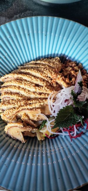 Ente mit Udon Nudeln at Akimy in Munich