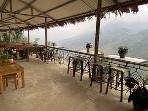 Inside the restaurant   at Lang Chay Restaurant & Coffee in Sapa