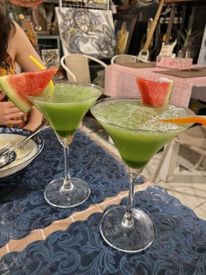 Kiwi cocktail  at Art Space Gallery and Music Bar in Phuket