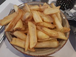 Fries at Iliada Beach Bar Restaurant in Corfu