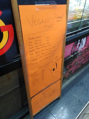 Menu and shop front at Hisko Home Foods in Istanbul