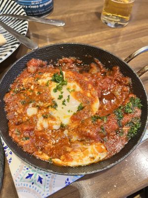 Shakshuka with egg (vegetarian)  at Tel Aviv Kyoto - テルアビブ京都 in Kyoto