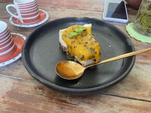 Cheesecake de frutas amarelas  at Cozinha Buliçosa in Recife