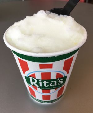 Lemon Italian Ice - nice and lemony at Rita's Italian Ice in Eagan