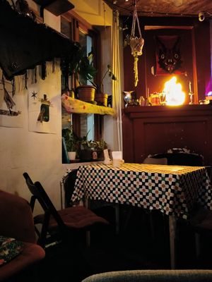 The interior! Restaurants across the US and EU pay big money to try to capture this aesthetic! at Daner Pizza in Tbilisi