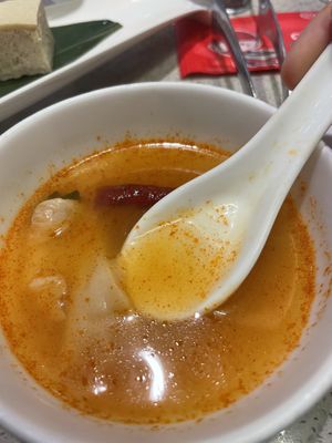 Tom yum   at Haidilao Hot Pot in Bangkok