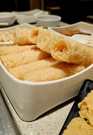 tofu skin at Haidilao Hot Pot in Bangkok