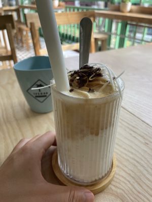 Coconut coffee 60k #Veganuary at iVegan Supershop Old Quarter Hanoi - Healthy Plant Based Cafe in Hanoi