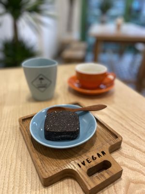 Brownie: cashew, walnut, chia, cacao, dates #Veganuary at iVegan Supershop Old Quarter Hanoi - Healthy Plant Based Cafe in Hanoi