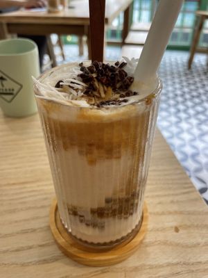 Coconut coffee - always great   at iVegan Supershop Old Quarter Hanoi - Healthy Plant Based Cafe in Hanoi