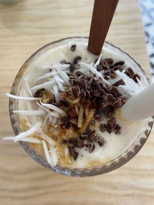 Coconut and cacao nibs   at iVegan Supershop Old Quarter Hanoi - Healthy Plant Based Cafe in Hanoi