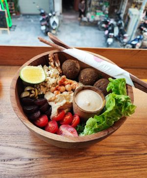 falafel bowl at iVegan Supershop Old Quarter Hanoi - Healthy Plant Based Cafe in Hanoi