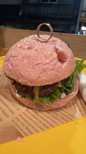 Vegan meat burgerr  at iVegan Supershop Old Quarter Hanoi - Healthy Plant Based Cafe in Hanoi