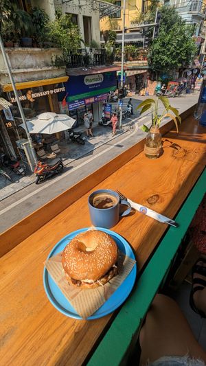 Tempe bagel at iVegan Supershop Old Quarter Hanoi - Healthy Plant Based Cafe in Hanoi
