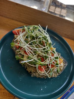 Pesto toast was very good at iVegan Supershop Old Quarter Hanoi - Healthy Plant Based Cafe in Hanoi
