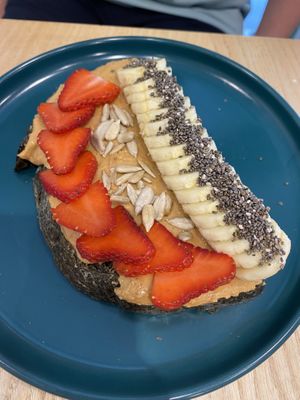 Peanut butter toast  at iVegan Supershop Old Quarter Hanoi - Healthy Plant Based Cafe in Hanoi