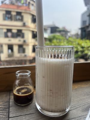 Coconut coffee  at iVegan Supershop Old Quarter Hanoi - Healthy Plant Based Cafe in Hanoi