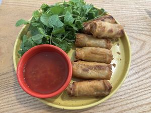 Spring rolls   at iVegan Supershop Old Quarter Hanoi - Healthy Plant Based Cafe in Hanoi