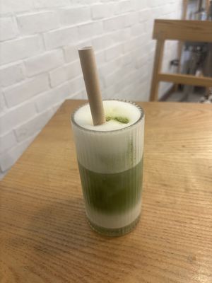 Iced matcha latte   at iVegan Supershop Old Quarter Hanoi - Healthy Plant Based Cafe in Hanoi