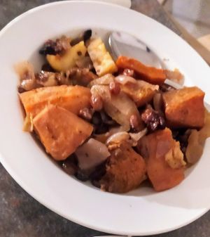 Questa è buonissima, zucca, patate e cipolle con noci at Alexander Restaurant - Mayfair Hotel (former Smartline Paphos) in Paphos