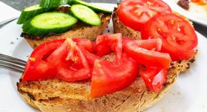 La mattina non riuscivo a fare a meno delle mie fette di pane integrale tostato con pomodoro oppure con marmellata di arance e cetrioli.. at Alexander Restaurant - Mayfair Hotel (former Smartline Paphos) in Paphos