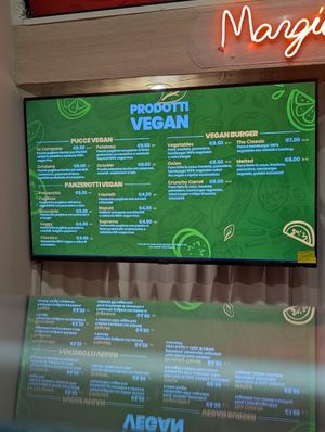 Menu at The Alley in Milan