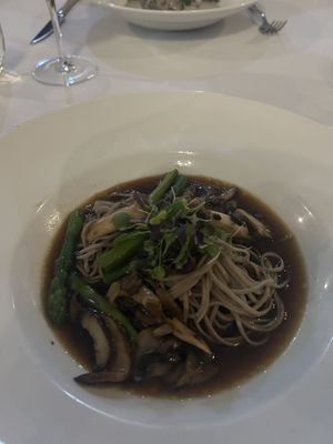 Umami and mushroom broth  at The Gates Restaurant - Leogate Estate  in Pokolbin