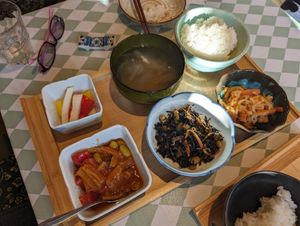 Set meal at Silver Backs Cafe in Kyoto