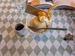 Pudding at Silver Backs Cafe in Kyoto