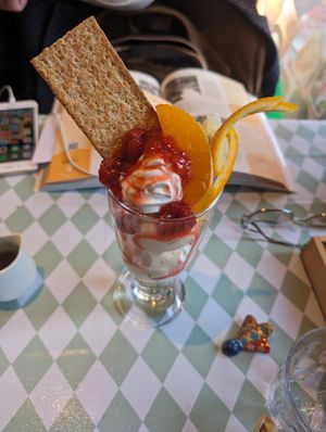 Parfait at Silver Backs Cafe in Kyoto