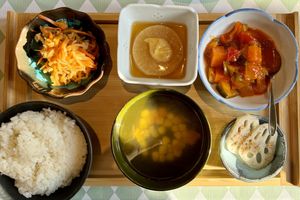 Obanzai set #Veganuary at Silver Backs Cafe in Kyoto