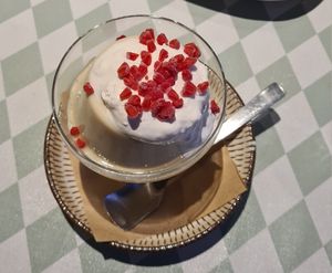 Soy pudding at Silver Backs Cafe in Kyoto