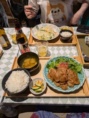 Vegan grilled meat and vermicelli rice at Silver Backs Cafe in Kyoto