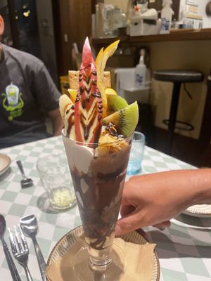 Chocolate parfait   at Silver Backs Cafe in Kyoto