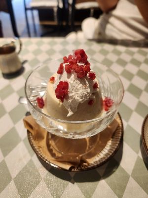 Soy pudding at Silver Backs Cafe in Kyoto